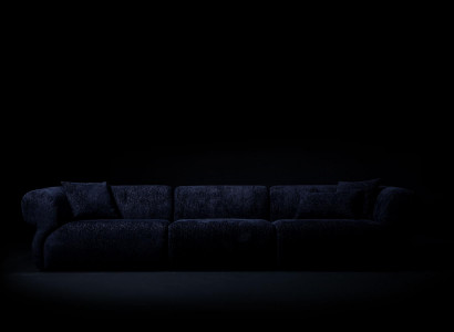 Big sofa couch, 5-seater Italian XXL couches sofas furniture textile.